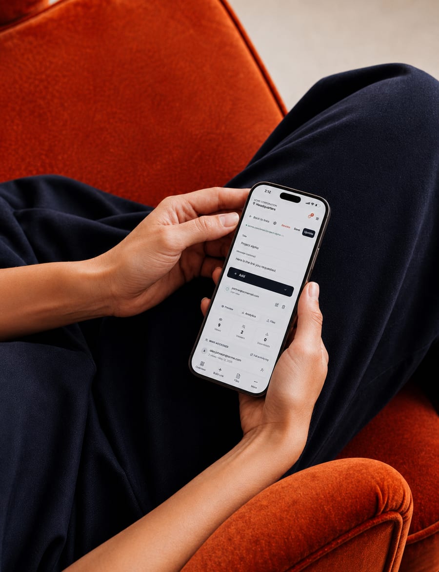 Sending a document as a secure, trackable link with leveair — the simple DocSend alternative
